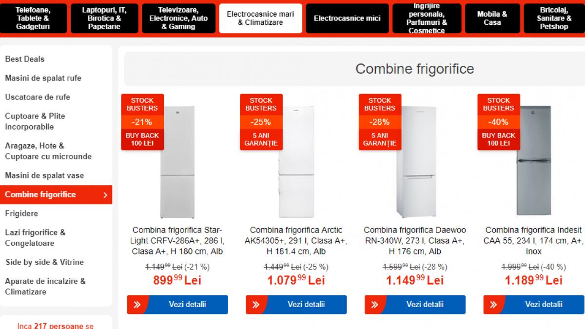 reduceri emag oferte de senzatie la combine frigorifice de stock busters