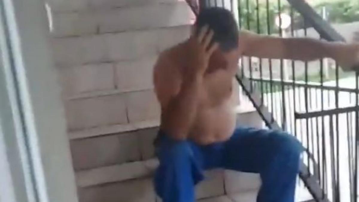 scene sangeroase intr un local din racovita valcea video