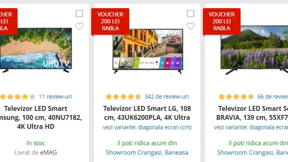 emag reduceri ocazie unica televizor 4k ultra hd la 800 de lei