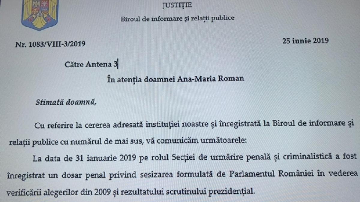 dosarul privind alegerile din 2009 a fost clasat