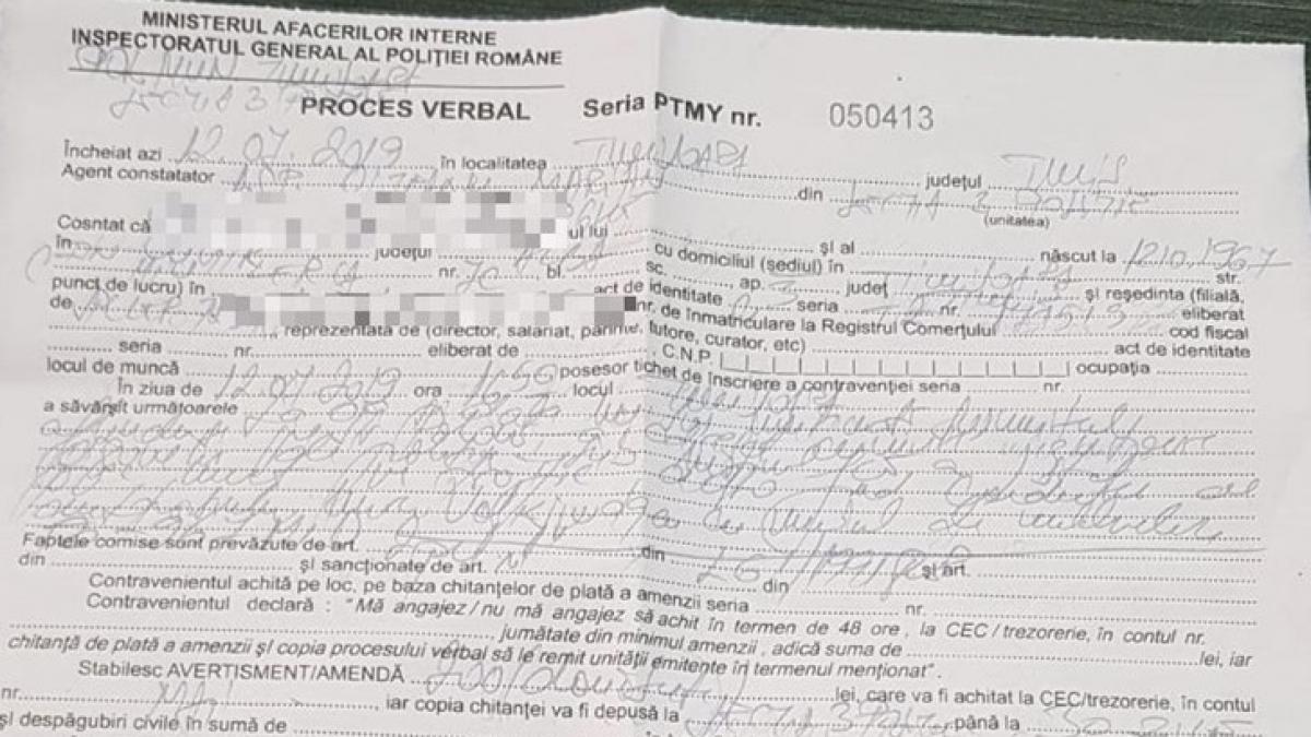 un sofer a fost oprit de politie si amendat imediat cand a vazut ce scrie pe amenda soferul a