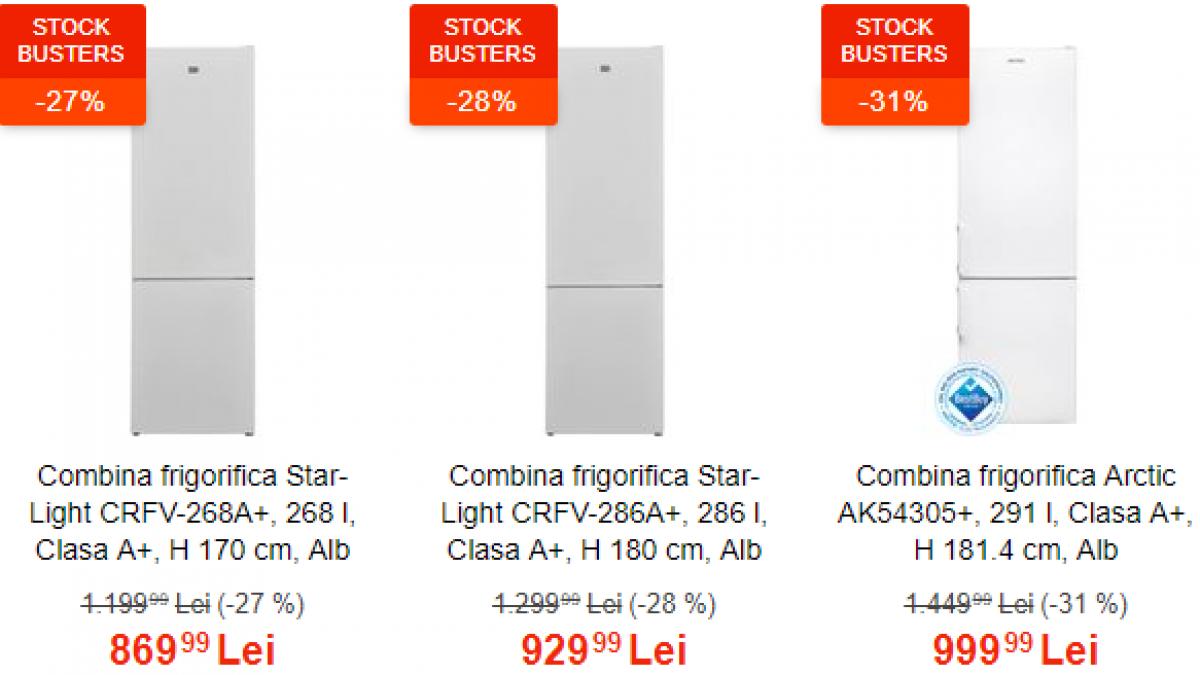 stock busters emag top 10 combine frigorifice pe care sa le cauti in oferta