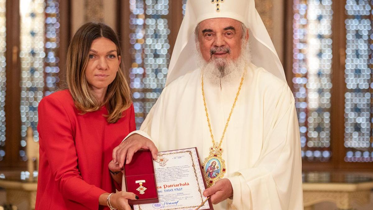 simona halep ceremonie de decorare la patriarhie dupa victoria de la wimbledon