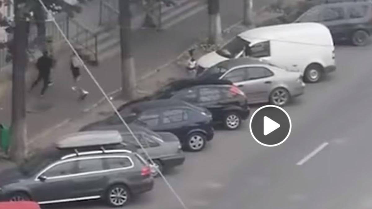 bataie crunta pe o strada din buzau intre doi rivali video