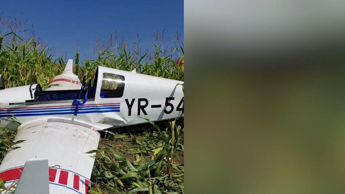 alerta in mures un avion a aterizat fortat intr un lan de porumb