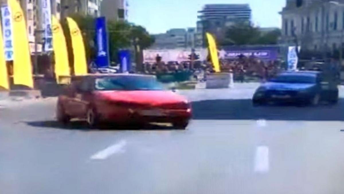 clipe de groaza la super rally craiova sase persoane au fost ranite dupa ce o masina a iesit in