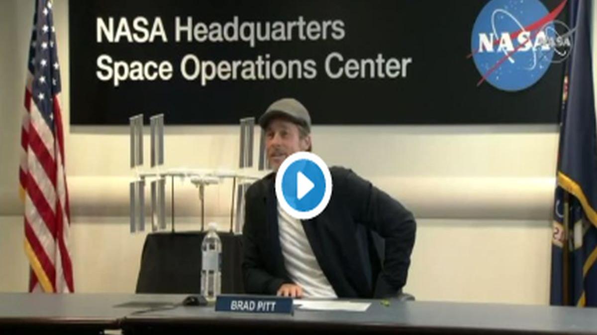 discutie inedita intre brad pitt si un astronaut american aflat la bordul iss video