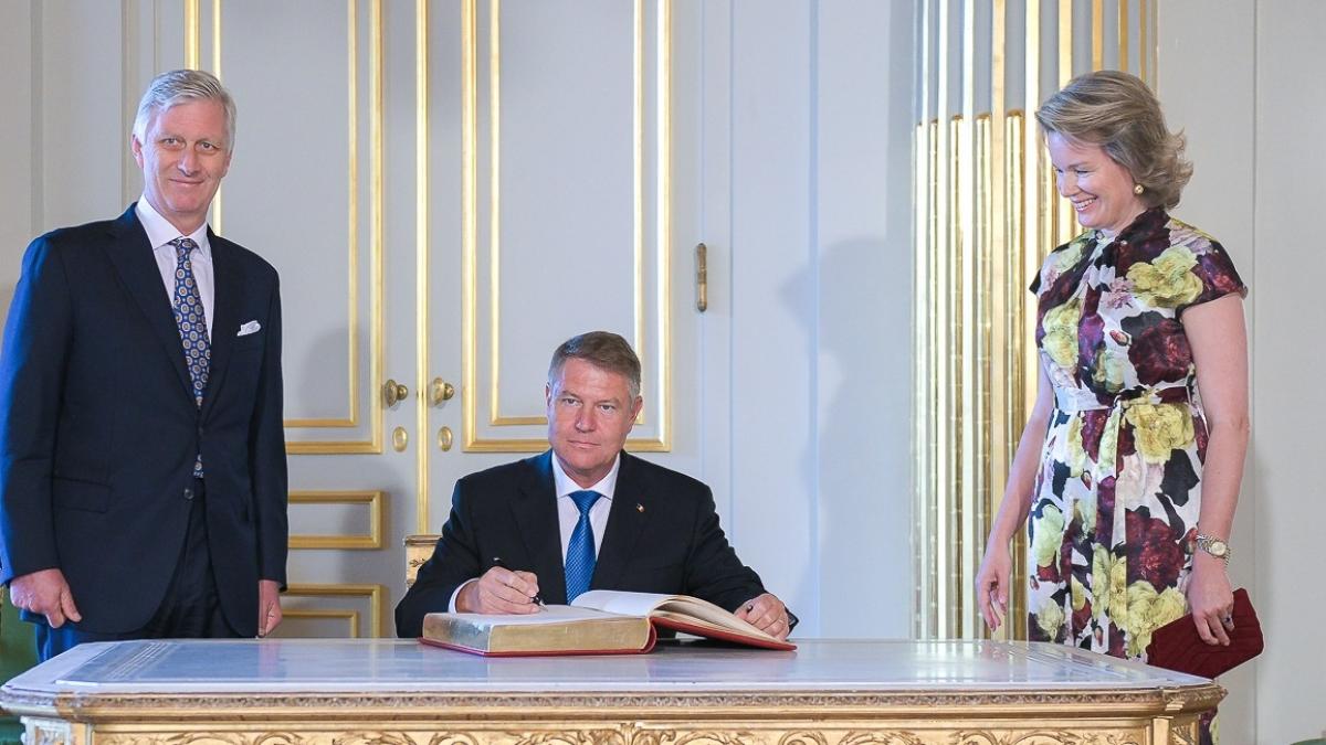 presedintele klaus iohannis intalnire cu regele philippe la palatul regal din bruxelles