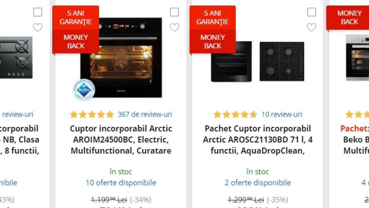 emag reduceri 3 cuptoare si plite incorporabile mai ieftine si cu 50