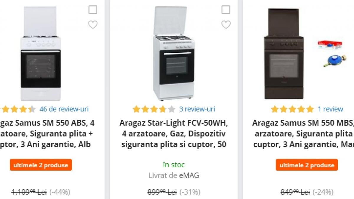 emag reduceri inainte de black friday 2019 3 aragazuri sub 620 de lei