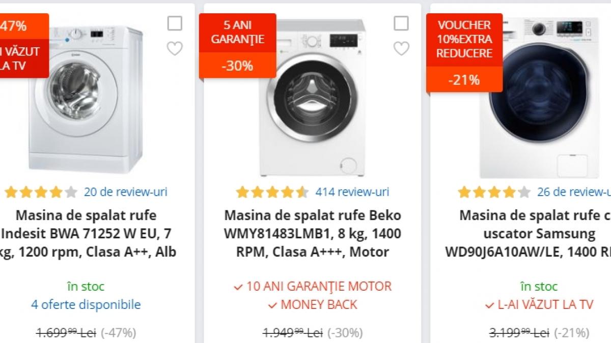 emag reduceri 3 masini de spalat mai ieftine si cu 47 inainte de black friday 2019