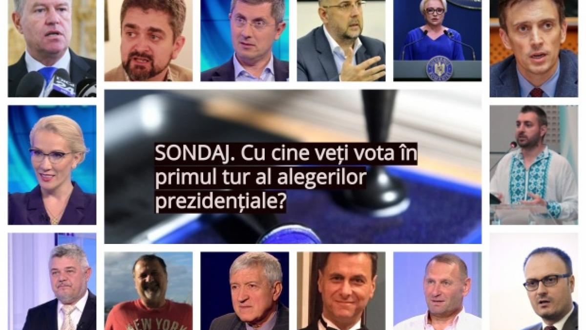 sondaj cu cine votati duminica in primul tur al alegerilor prezidentiale