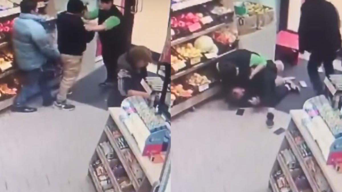 scene uluitoare intr un magazin din timisoara vanzatoarea s a luptat cu doi hoti video