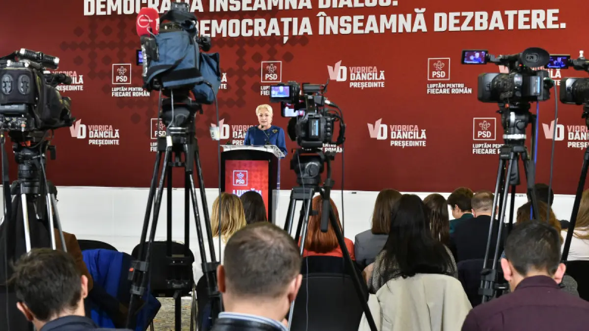 ce nu s a vazut la televizor de la conferinta vioricai dancila imagini exclusive