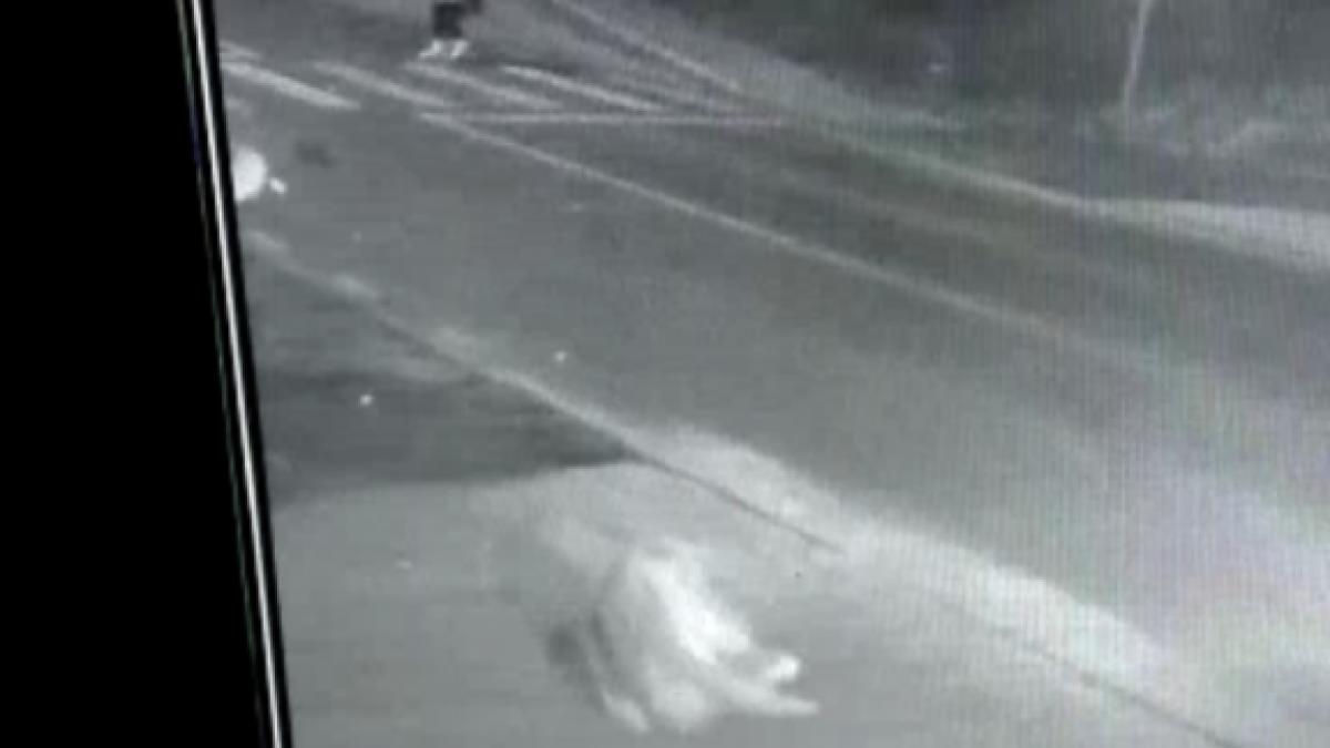 momentul in care o copila de 17 ani din cluj este spulberata pe o trecere de pietoni de un