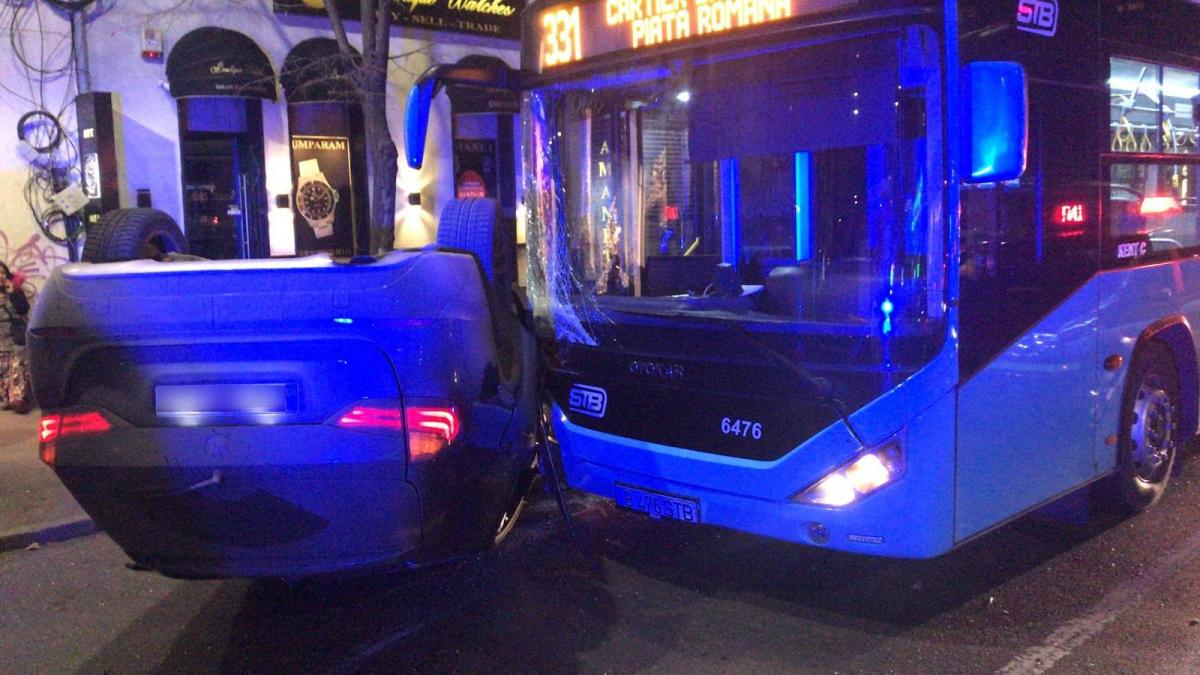 video accident spectaculos in bucuresti trei persoane printre care un copil au ajuns la spital