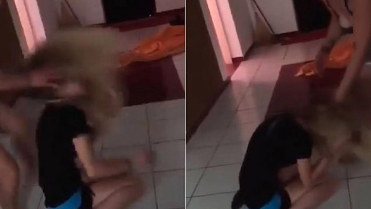 bona batuta cu pumni si picioare de mama copilului pe care l avea in grija momentul a fost