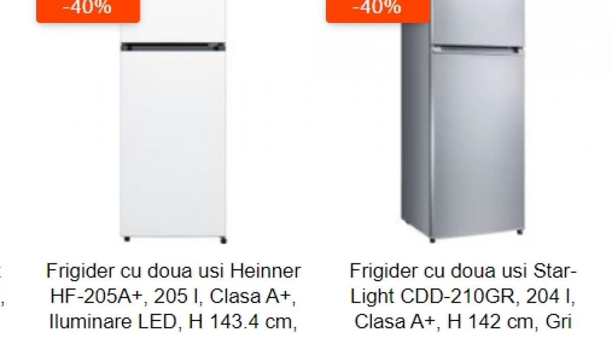 emag reduceri revolutia preturilor 2 frigidere sub 650 de lei