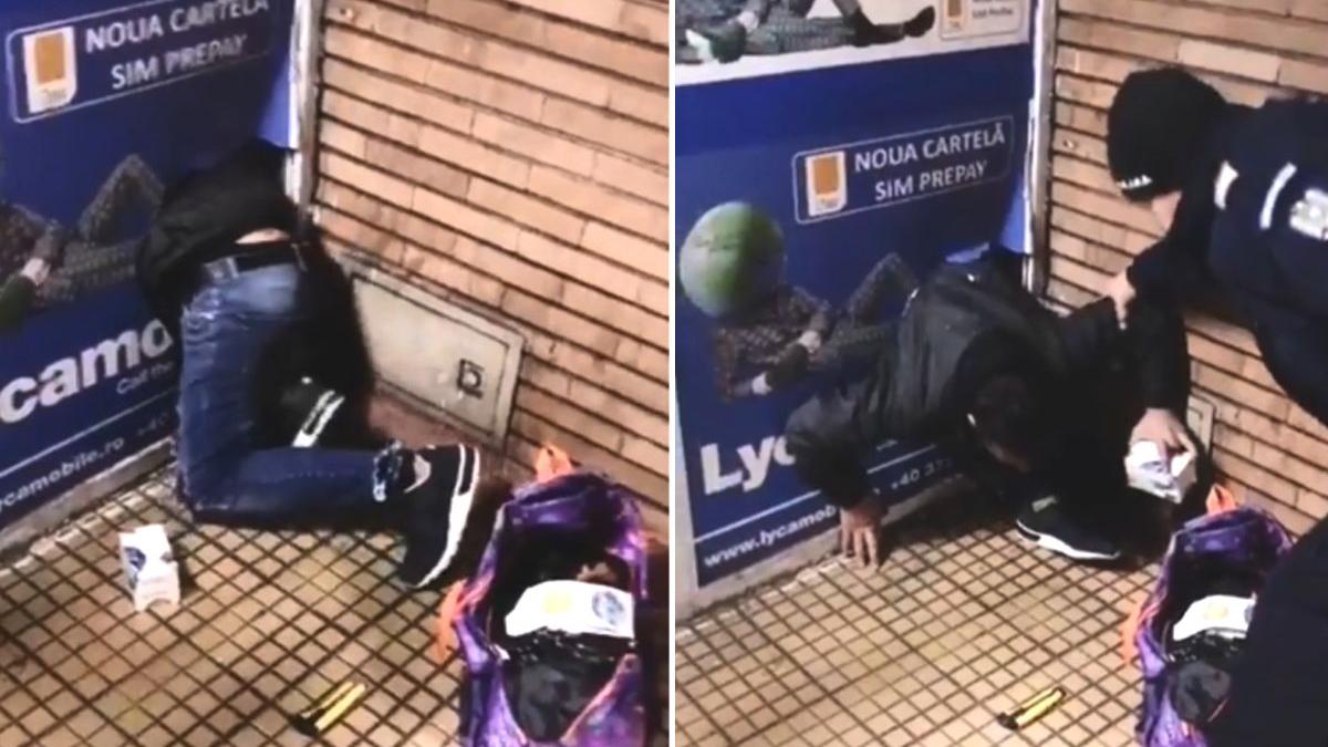 hot prins flagrant jandarm metrou unirii