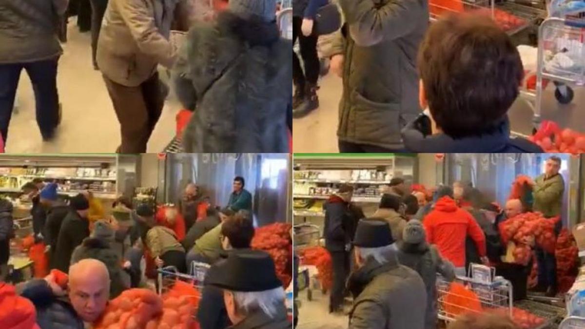 bataie pe sacii de cartofi intr un hipermarket din contanta imaginile au devenit virale