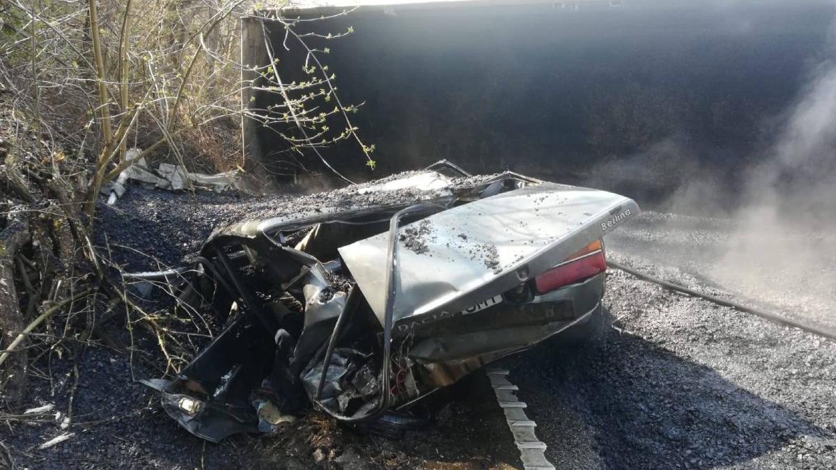 camion incarcat bitum fierbinte rasturnat dacie joia mare arad