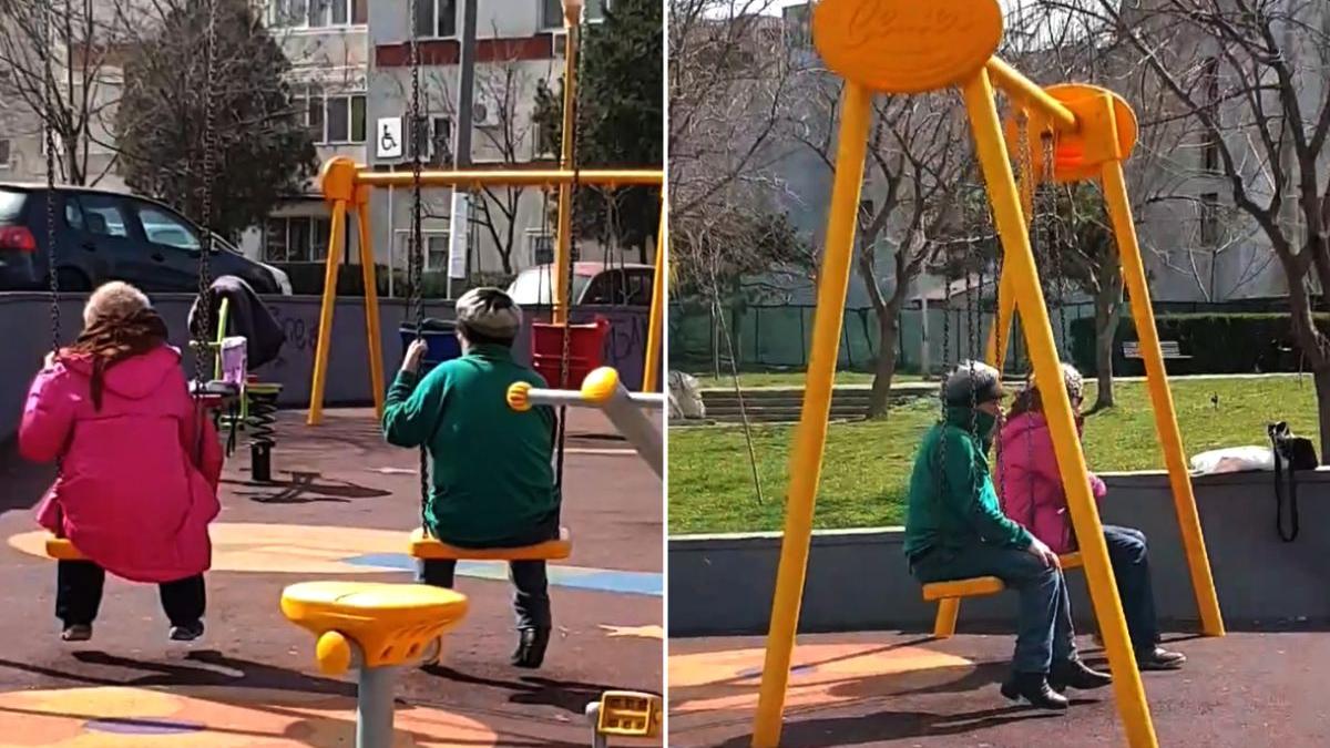 pensionare filmate leagane parc constanta