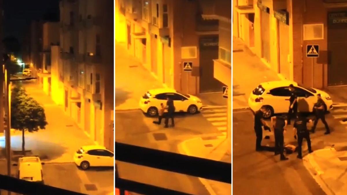 barbat aruncat etaj batut sase politisti valencia spania