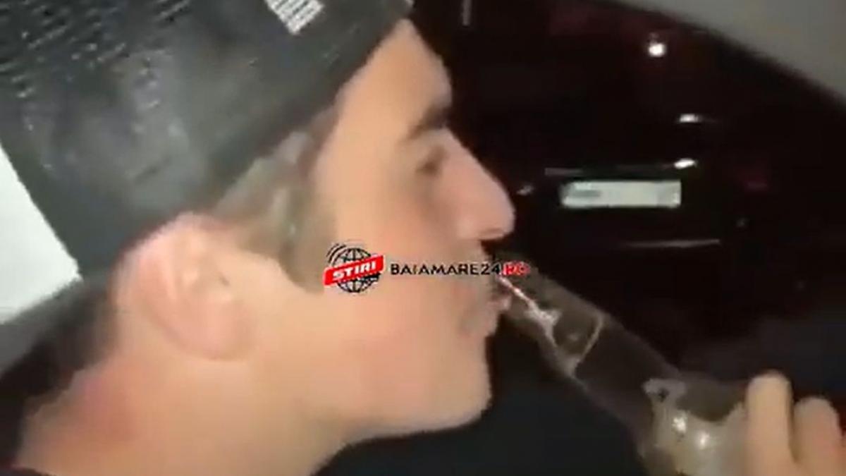 inconstienta la volan un tanar din baia mare filmat band bere in timp ce conducea video
