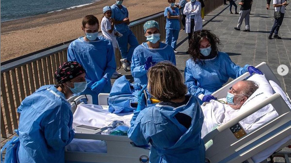 spaniolii cu coronavirus scosi la plaja