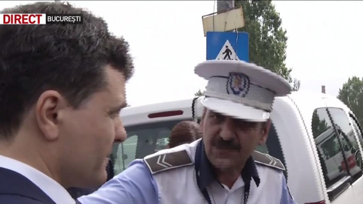 nicusor dan o noua conferinta cu scandal politia la fata locului