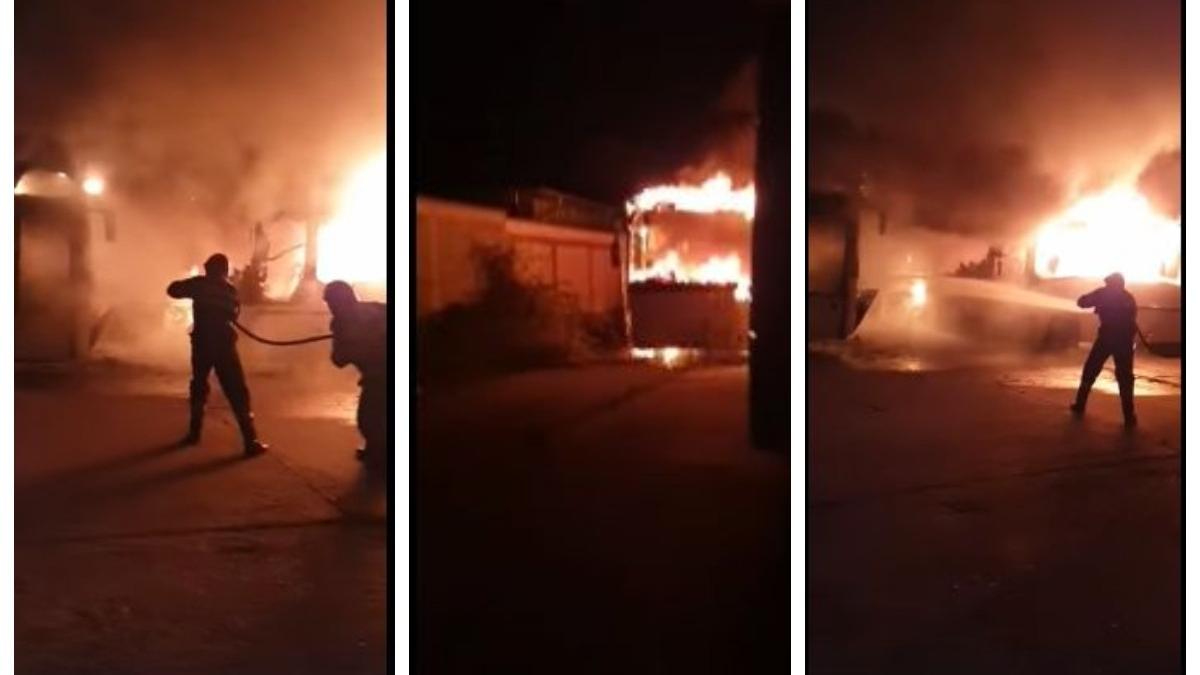 trei autobuze incendniu autogara targoviste