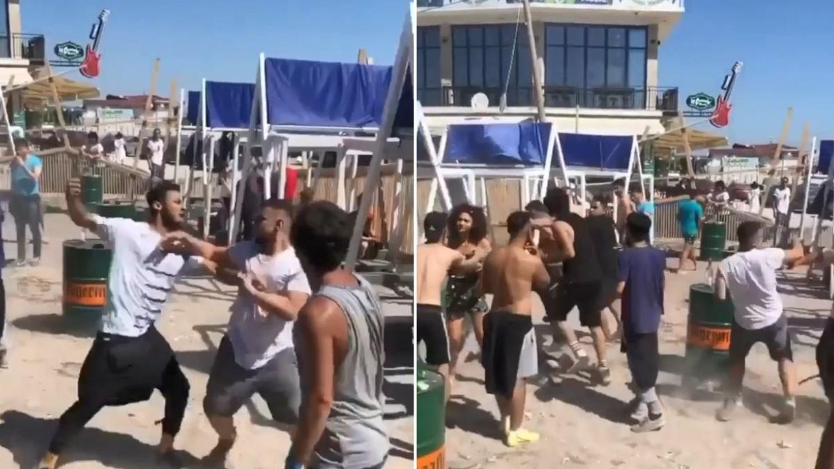 bataie generala filmata plaja vama veche