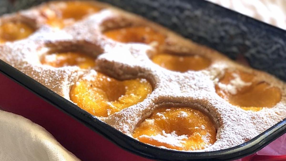 pandispan cu piersici simplu si rapid reteta zilei