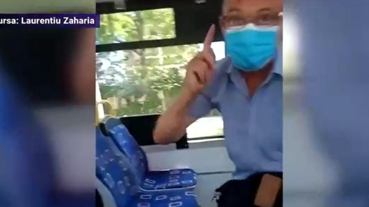scandal in autobuz sofer din iasi certat ca nu poarta masca de un calator
