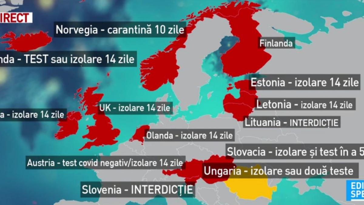 romania izolata din cauza covid 19 20 de state ne au impus restrictii sau au conditionat accesul