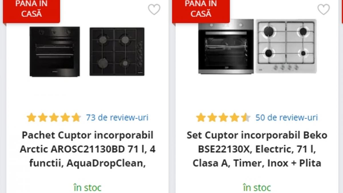 emag reduceri 3 cuptoare si plite incorporabile mai ieftine si cu 40