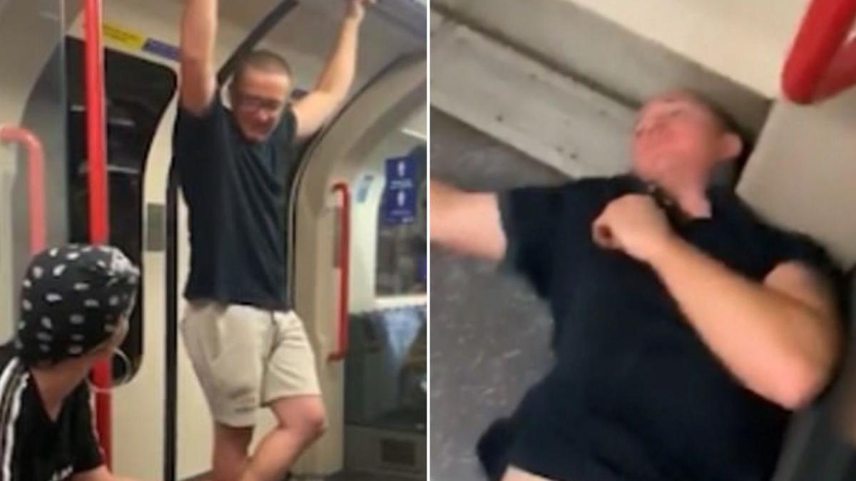 tanar facut ko metrou a ras de oamenii care purtau masti protectie