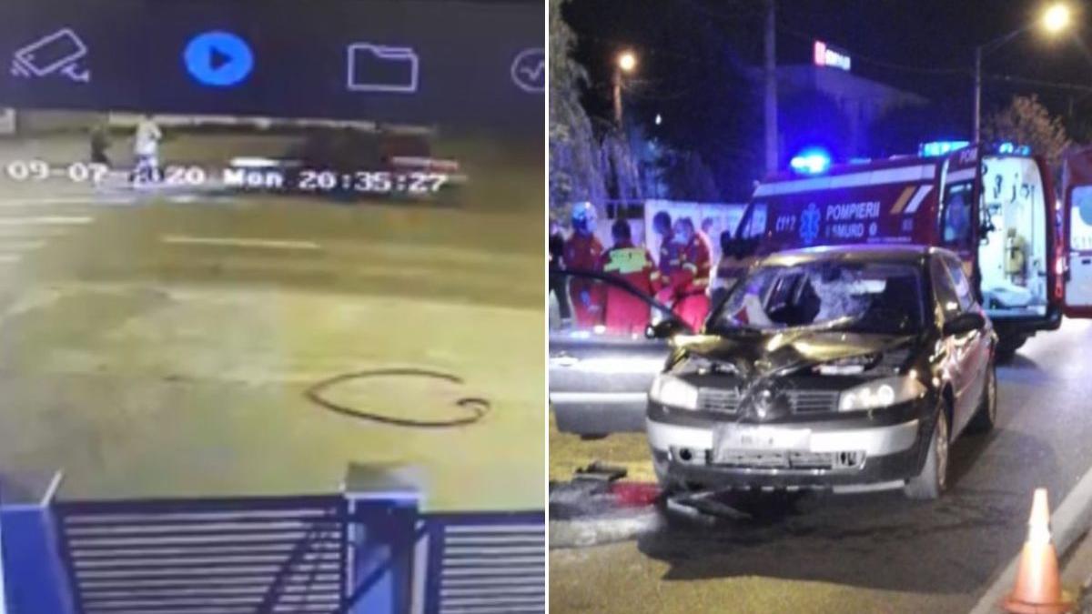 video moment doi barbati spulberat soseaua chitilei sofer 76 ani