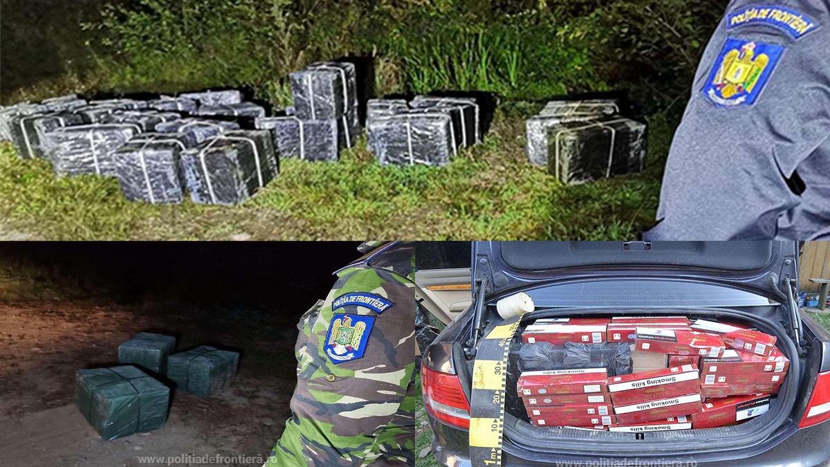 politistii se lauda ca au capturat 20 000 de pachete de tigari abandonate de carausi