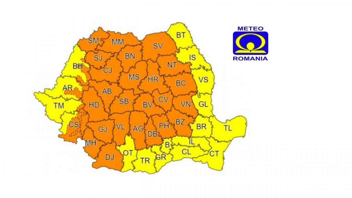 cod portocaliu de ploi in aproape toata tara anunt anm de ultima ora