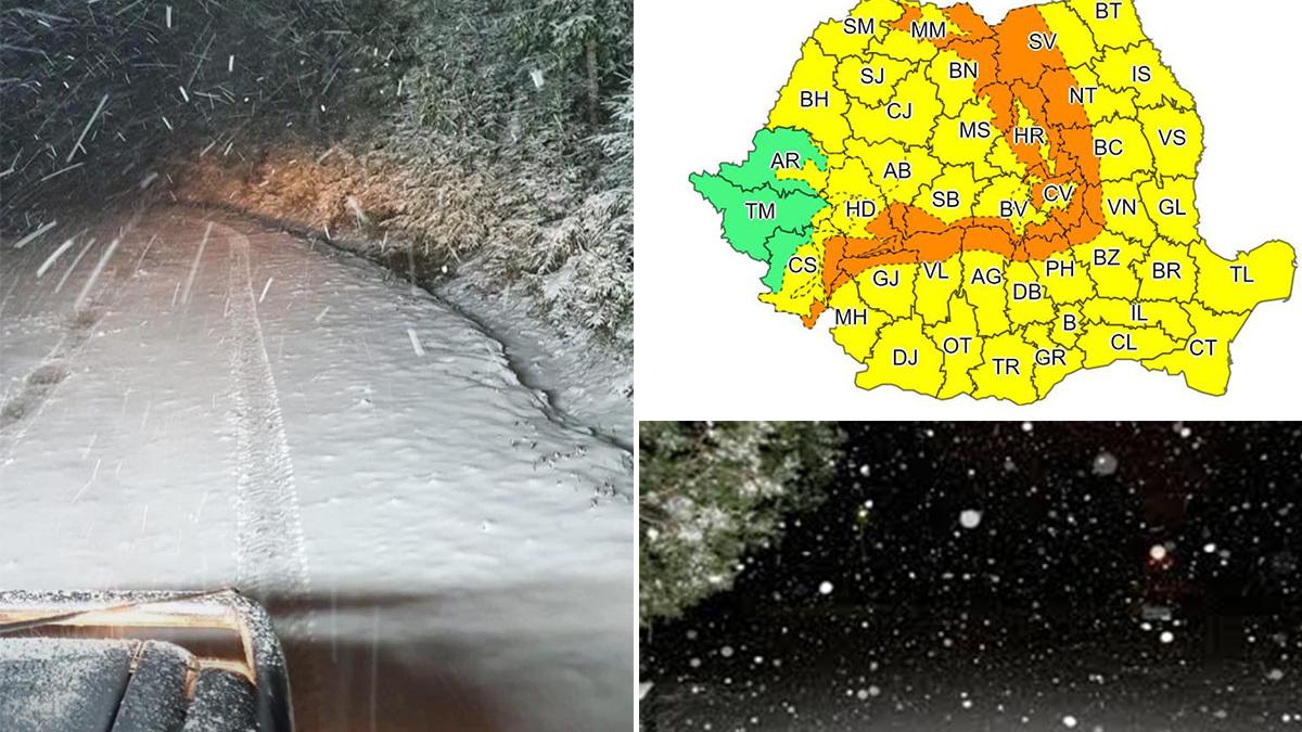 a venit iarna prima ninsoare