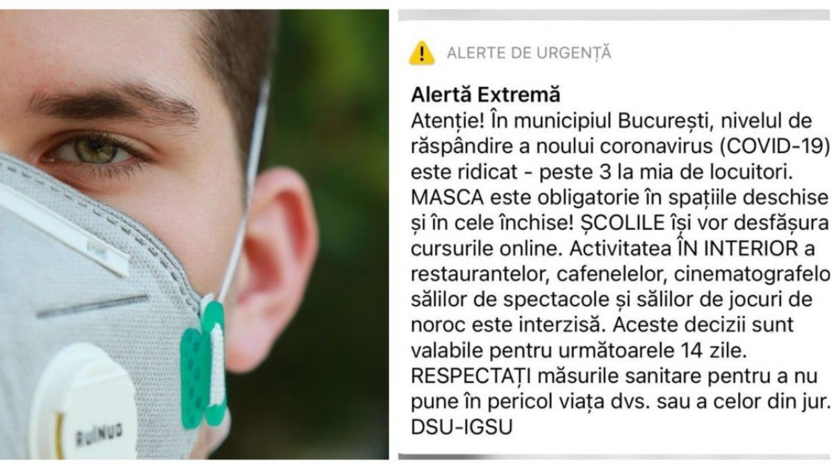 mesaj ro alert alerta extrema bucuresti