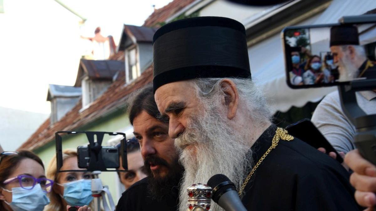 mitropolit amfilohie radovic muntenegru opozant masca deces covid