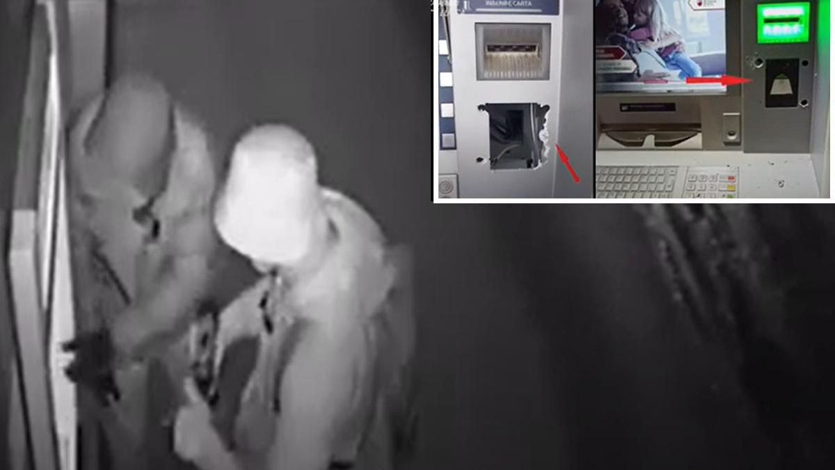 trei infractori romani jaf de 80 000 euro bancomate italia