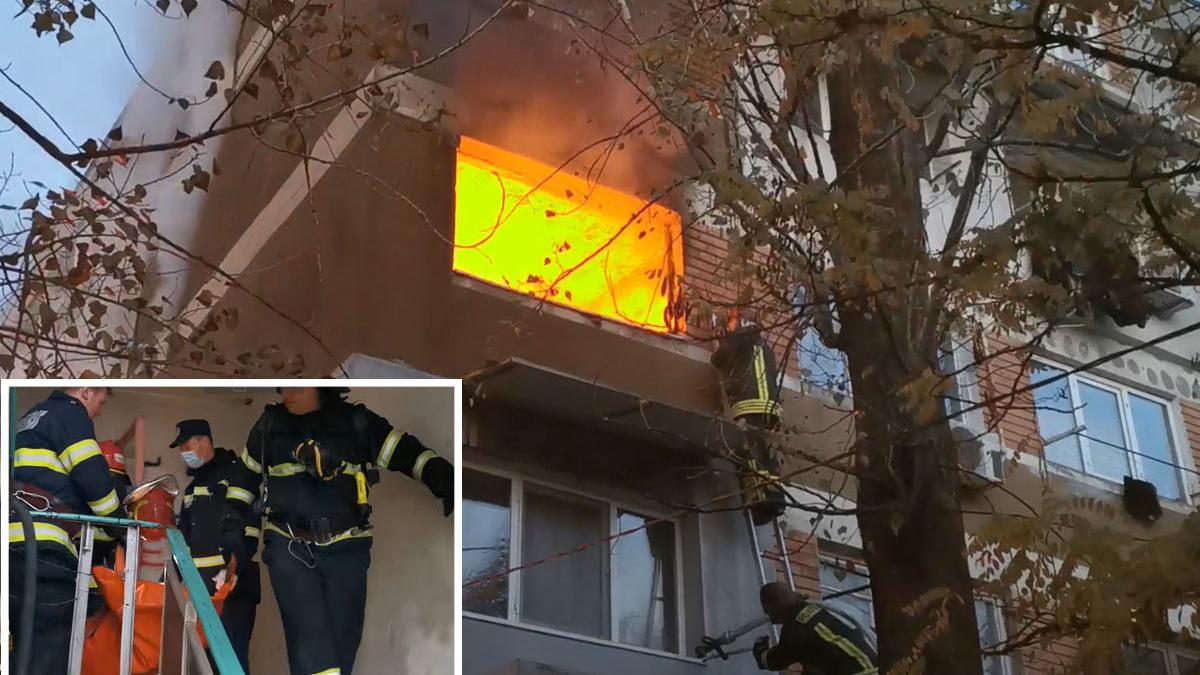 incendiu bloc galati doi morti