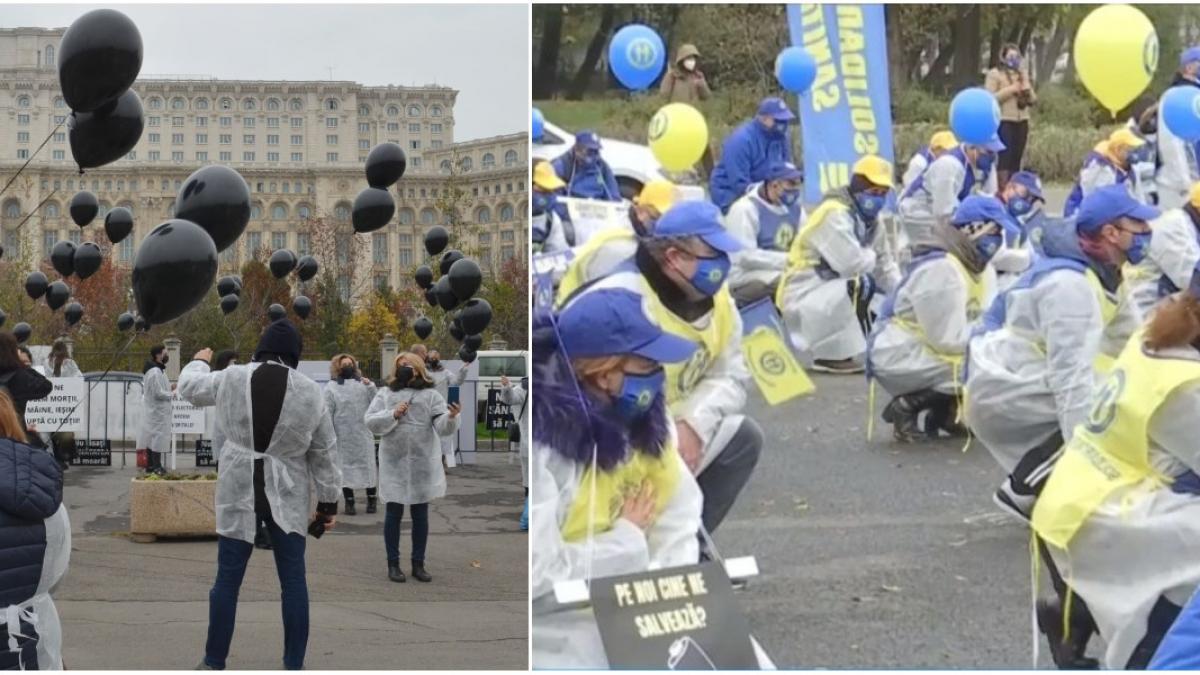 proteste guvern parlament medici sanitas