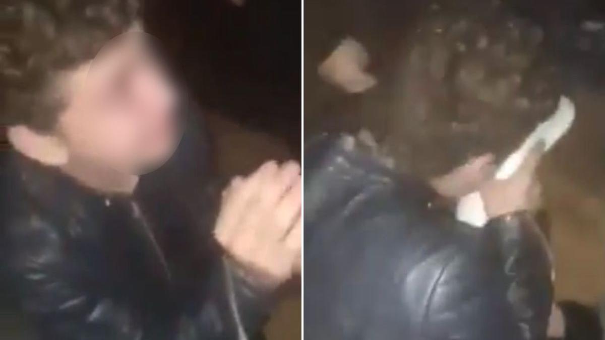 tanar batut pus in genunchi obligat sarute pantofii doua fete