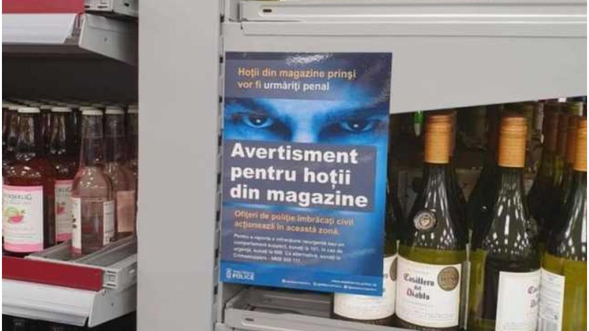 afis scandalos limba romana supermarket londra