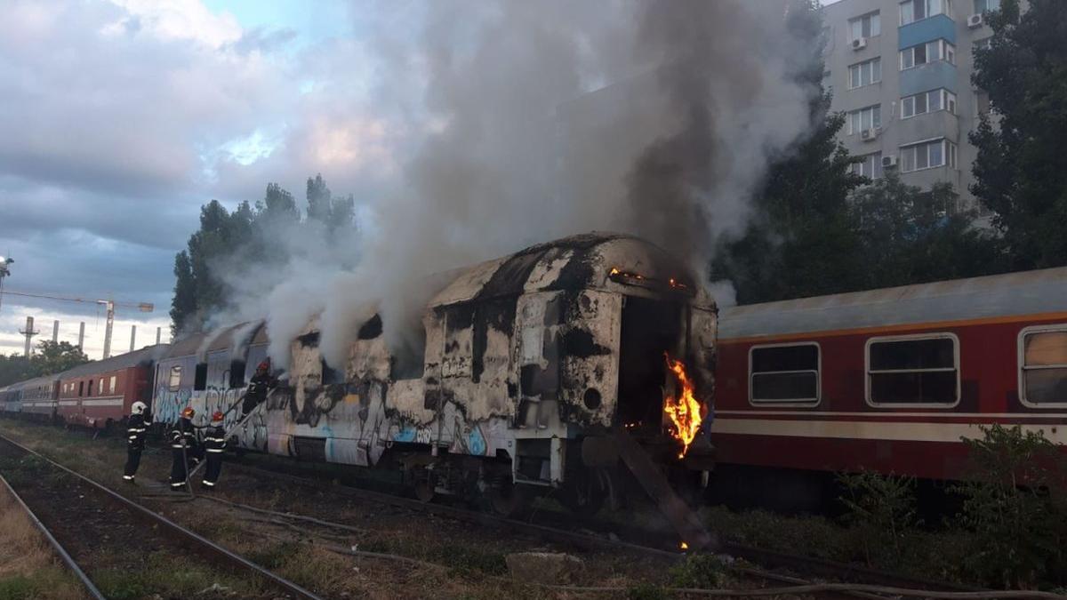 alerta valcea incendiu locomotiva tren propilena