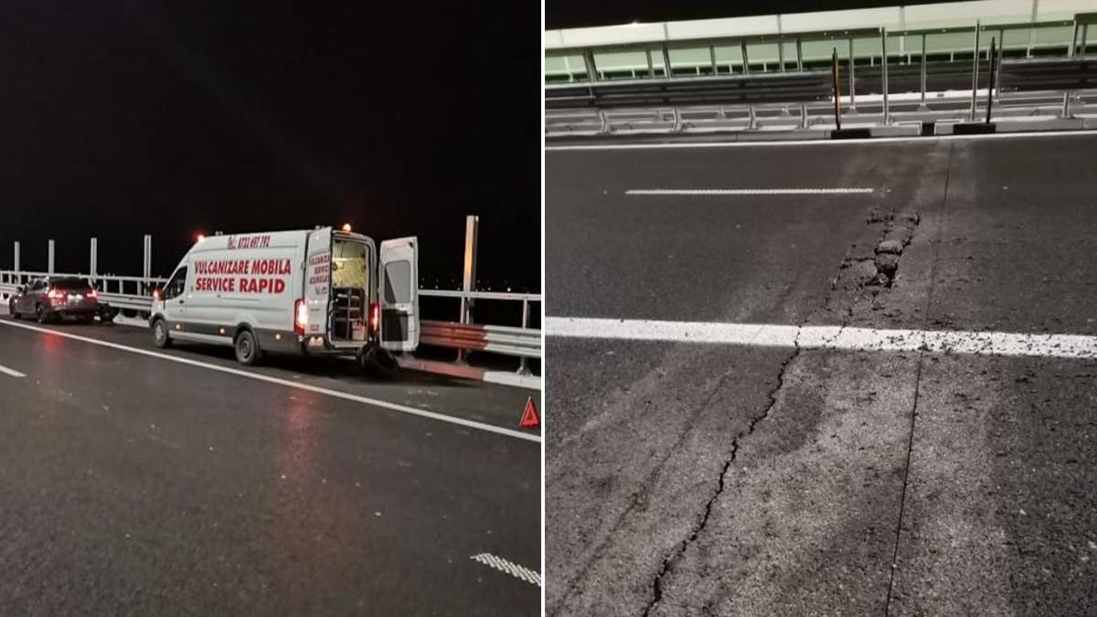 sofer bacau distrus roata masina groapa autostrada moldovei